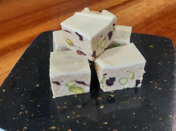 Kath's Cranberry & Pistachio Slice