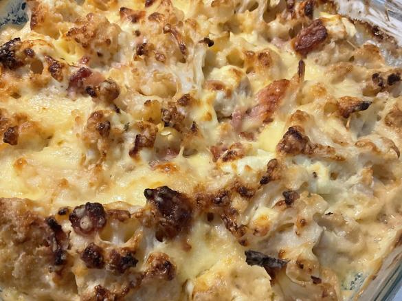 The best Cream cheese cauliflower bake