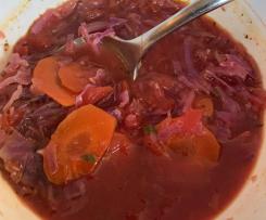 Sopa de Repollo y Zanahoria