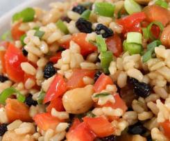 Festive brown rice salad