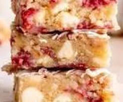 White Chocolate & Raspberry Blondies