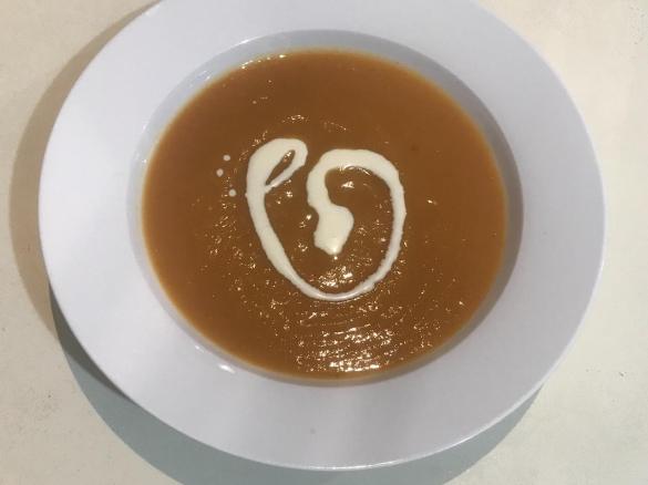 Moroccan Sweet Potato and Pear Soup