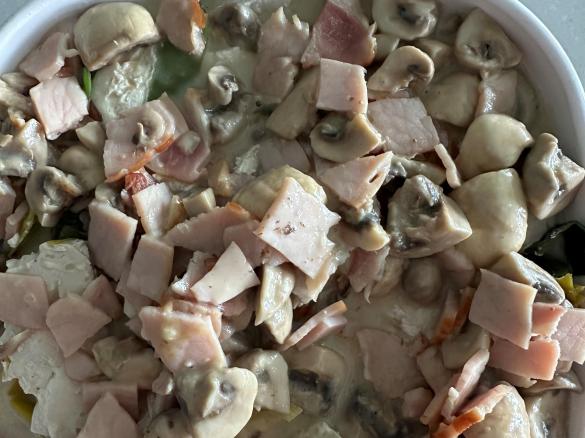 Chicken and mushroom pie filling