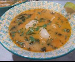 Thai Red Curry Dumpling Soup