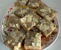 Coffee Almond Shortbread Slice
