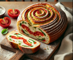 Tomato & Basil Swirl Bread
