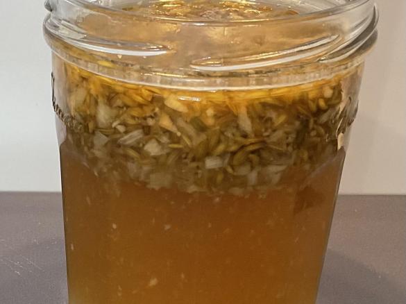 Fennel, Garlic Cough Syrup - nana’s winter concoction