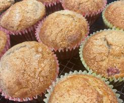 Banana and raspberry muffins