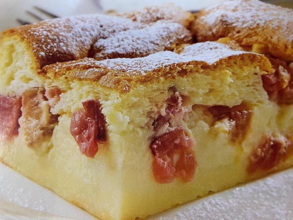 Rhubarb Custard Cake