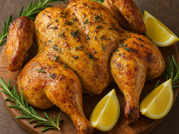 Lemon & Herb Chicken (Whole, Tray‑Bake Finish)
