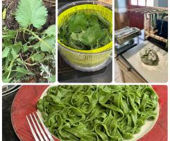 Green Fresh Pasta Dough (spinach, kale, pea or stinging nettle) made with red lentil flour