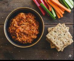 Gourmet Chili, Cashew, Parmesan & Sun-Dried Tomato Red Pepper Dip.   BETTER THAN STORE BOUGHT!!